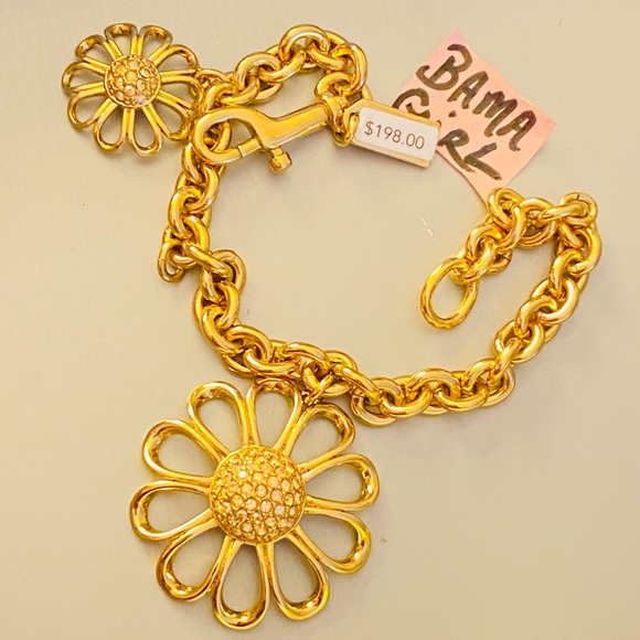 Coach flower charm bracelet